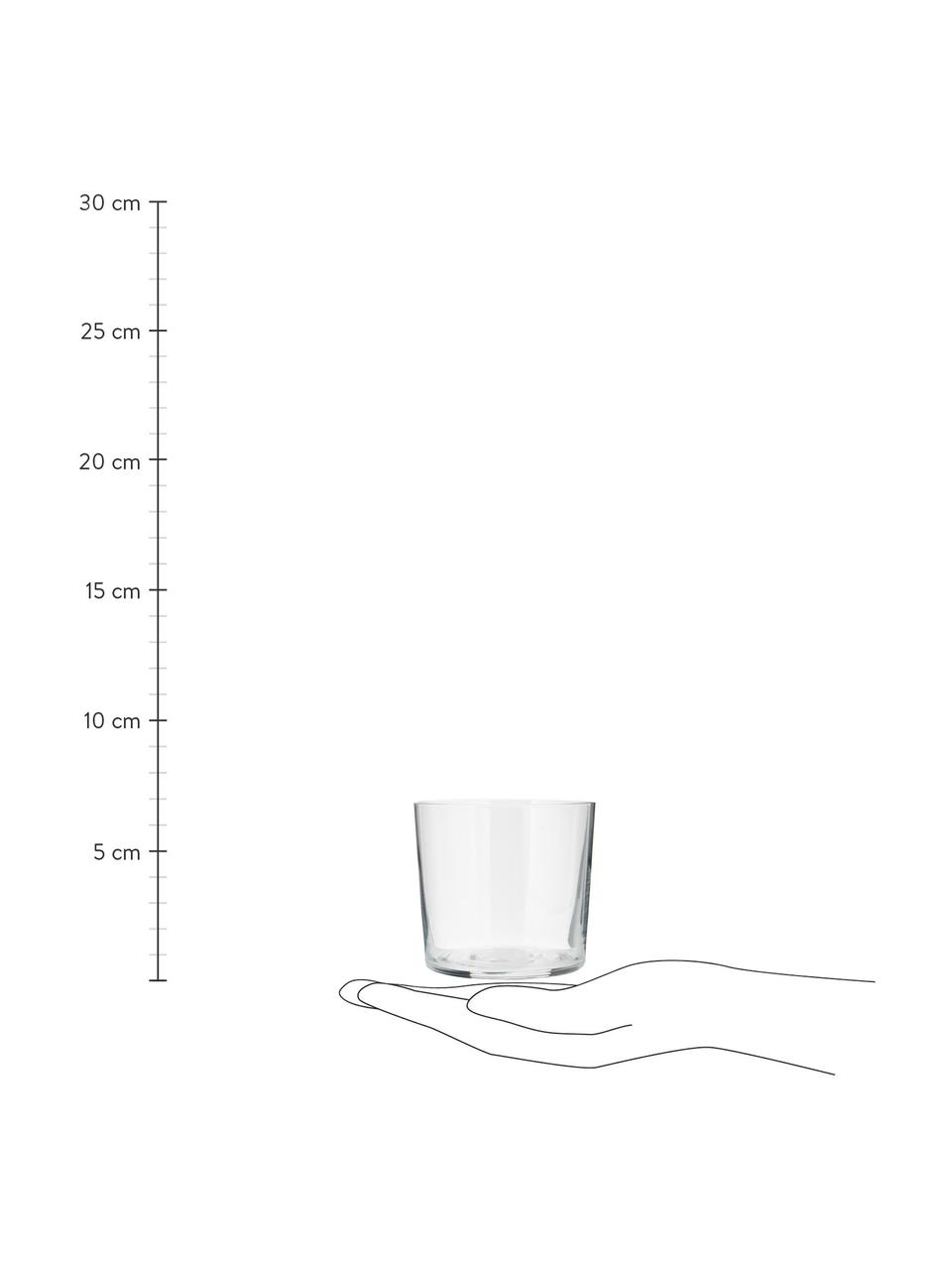 Filigrain waterglazen Gio van dun glas, 6 stuks, Glas, Transparant, Ø 8 x H 7 cm, 310 ml