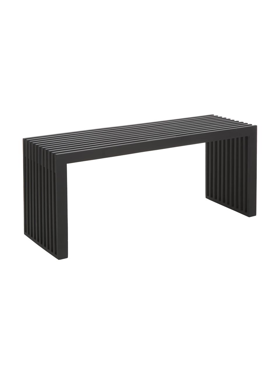 Lavica z mahagónového dreva Rib, Mahagonové drevo, maľované, Čierna, Š 104 x V 43 cm