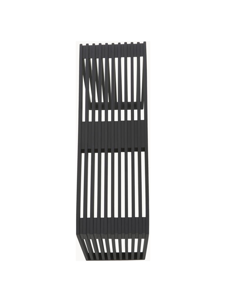 Sitzbank Rib in Schwarz aus Massivholz, Mahagoniholz, lackiert, Mahagoniholz, schwarz lackiert, B 104 x T 35 cm