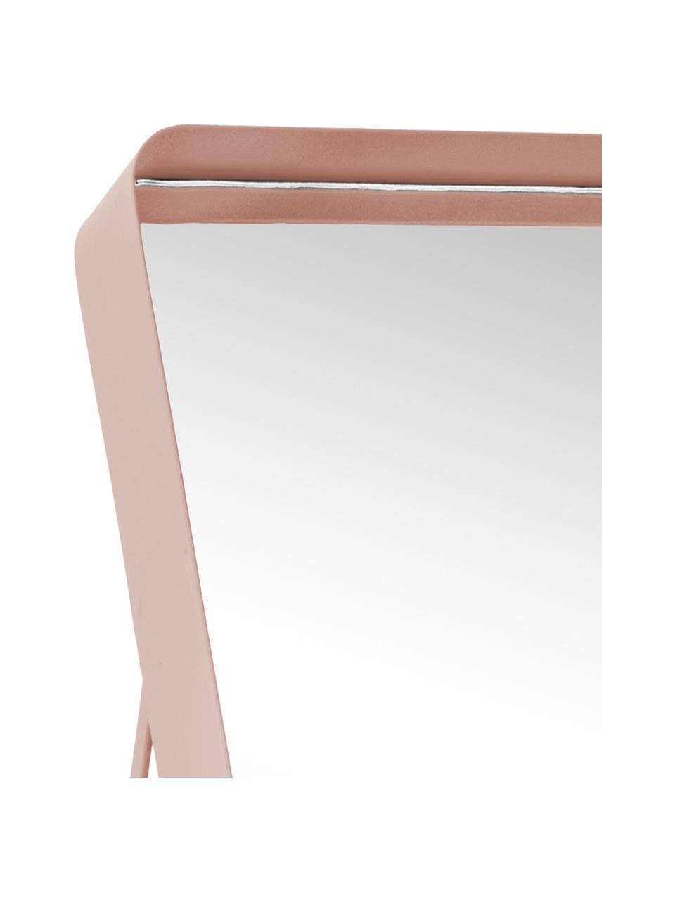 Specchio cosmetico Vogue, Cornice: metallo verniciato, Superficie dello specchio: lastra di vetro, Rosa, Larg. 22 x Alt. 33 cm