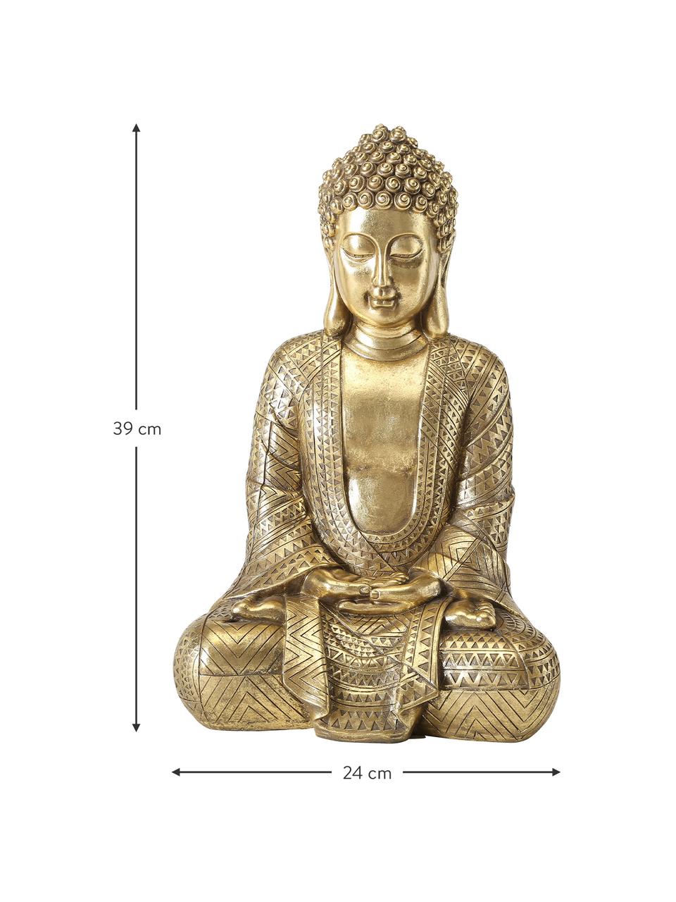 Grand Bouddha décoratif doré Jarven, Couleur dorée
