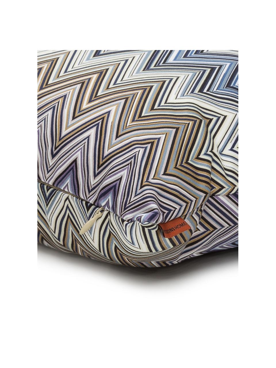 Cuscino in raso di cotone Jarris, Rivestimento: 100% cotone, Porpora, turchese, beige, Larg. 40 x Lung. 40 cm