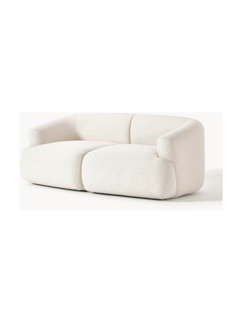 Modulares Sofa Sofia (2-Sitzer), Bezug: 100 % Polypropylen Der ho, Gestell: Fichtenholz, Spanplatte, , Webstoff Cremeweiss, B 190 x T 103 cm