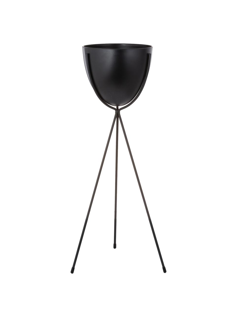 Macetero Jol, Estructura: metal, Negro, An 23 x Al 54 cm