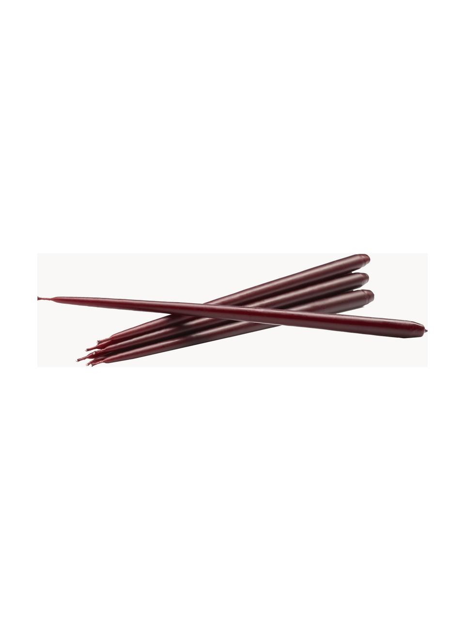 Candele a bastoncino sottili Stoff Nagel 6 pz, Cera paraffinica, Rosso vino, Alt. 29 cm, 6 pz