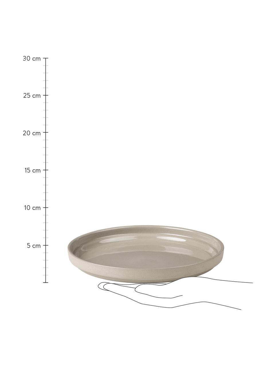 Piattino da dessert Nordic Bistro 4 pz, Gres, Beige, Ø 21 x Alt. 2 cm