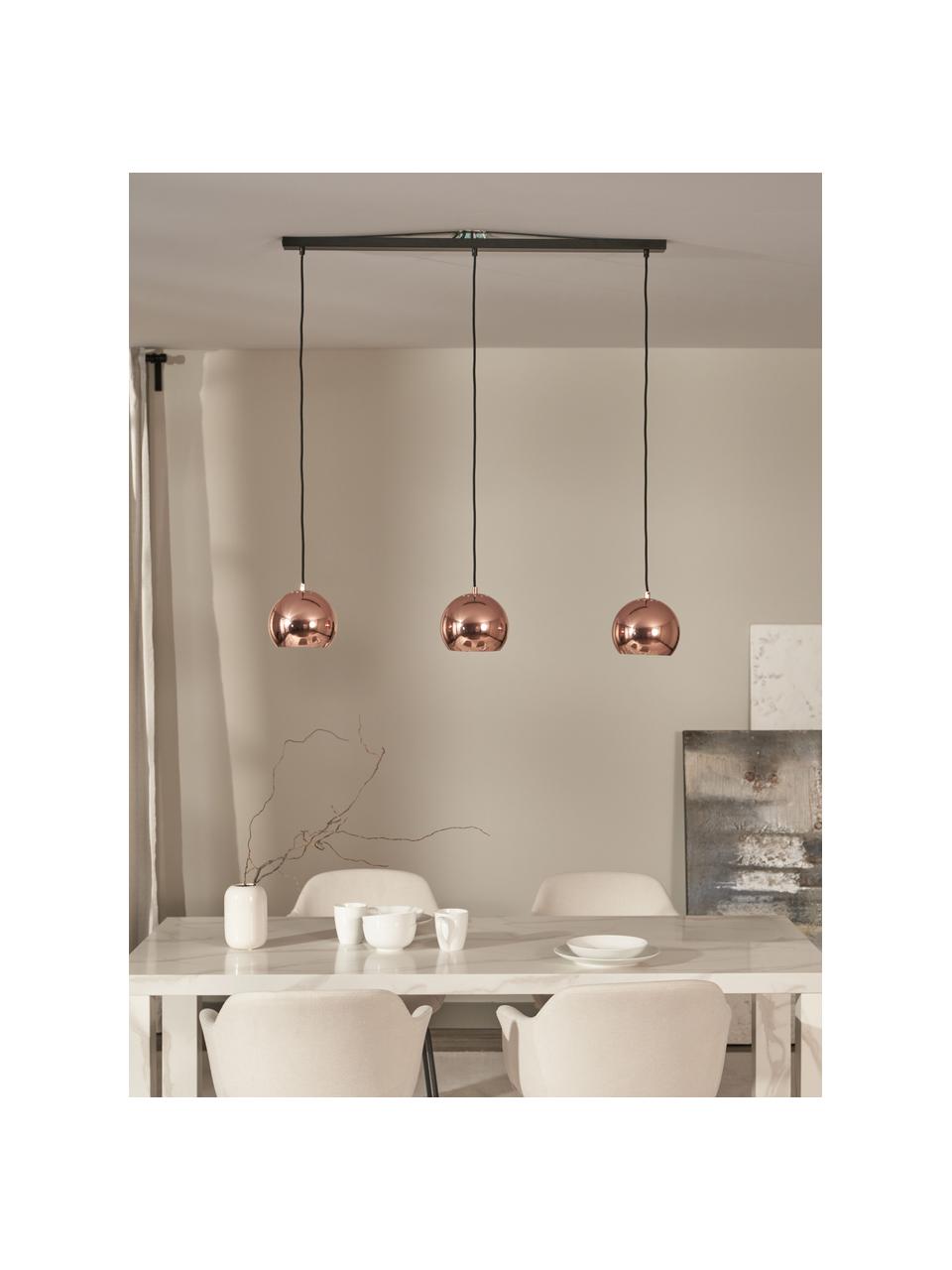 Grote hanglamp met bollen Ball, Koperkleurig, B 100 x H 18 cm