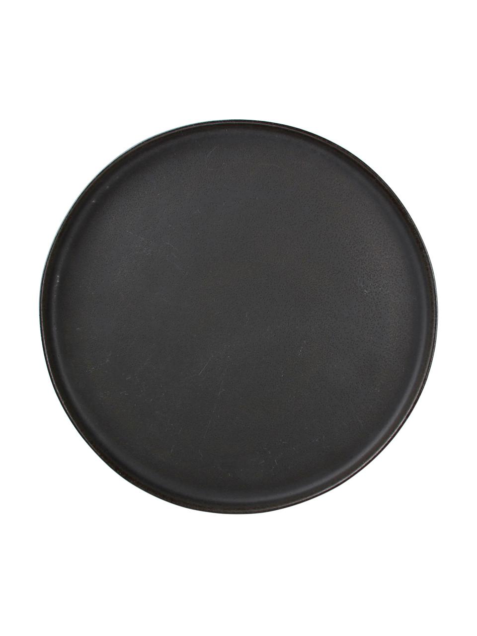 Assiette plate noire Studio Urban, 4 pièces, Grès cérame, Noir, Ø 26 cm