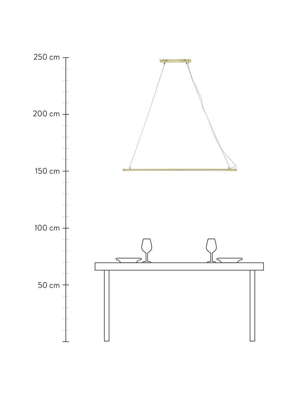 Lampa wisząca LED Lumina, Odcienie mosiądzu, S 124 x W 2 cm