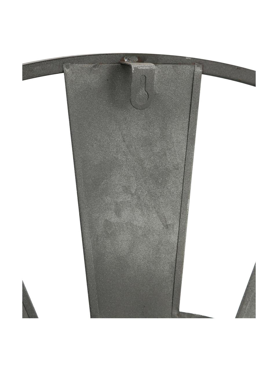 Wandklok Anatol, Verzinkt metaal, Zinkkleurig, zwart, bruin, Ø 73 cm