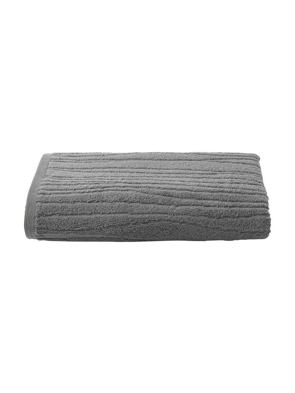 Bavlněný ručník Audrina, Tmavě šedá, Osuška, Š 70 cm, D 140 cm
