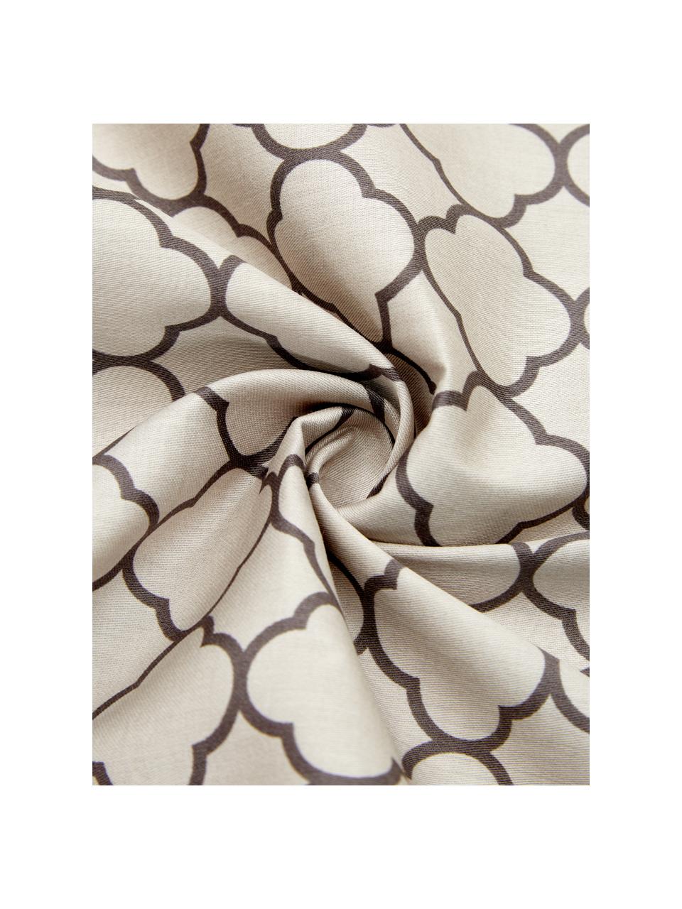 Baumwollsatin-Wendebettwäsche Mix & Match, Webart: Satin Baumwollsatin wird , Beige, 135 x 200 cm + 1 Kissen 80 x 80 cm