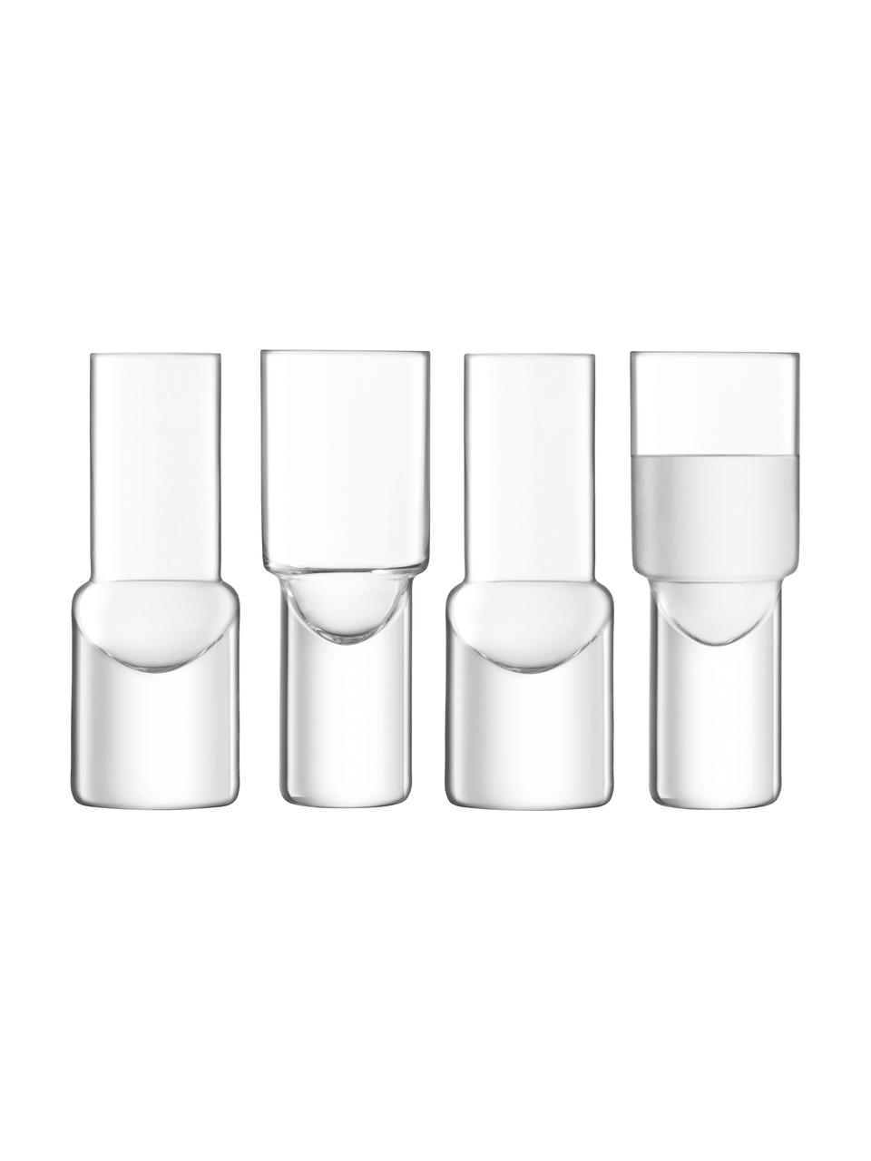 Borrelglaasjes Vodka Collection, 4 stuks, Glas, Transparant, Ø 5 x H 12 cm, 50 ml