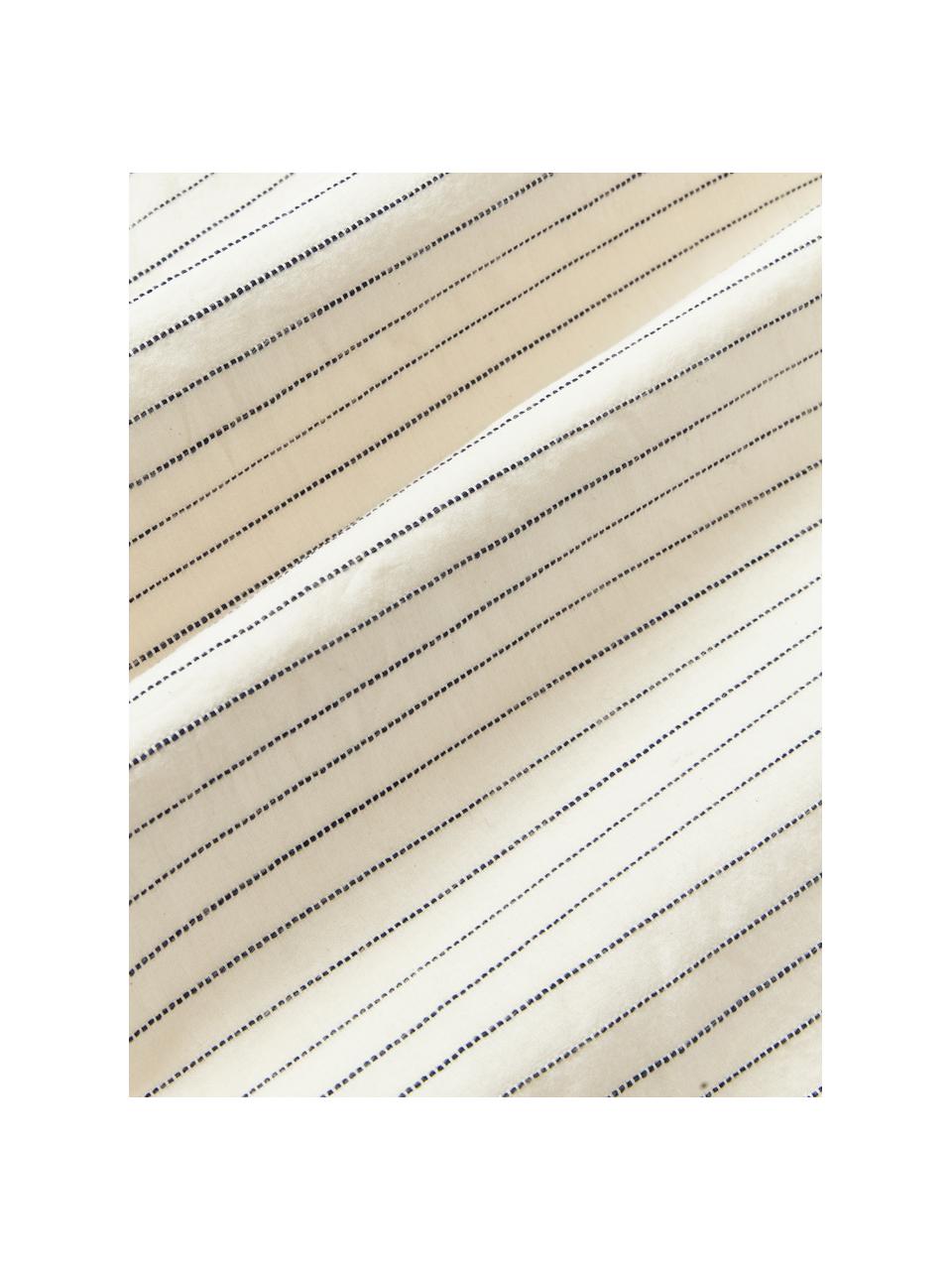 Funda nórdica River, Parte superior: 85% algodón, 10% poliéste, Parte trasera: 100% algodón Gramaje 180 , Blanco Off White, azul, Cama 90 cm (155 x 220 cm)