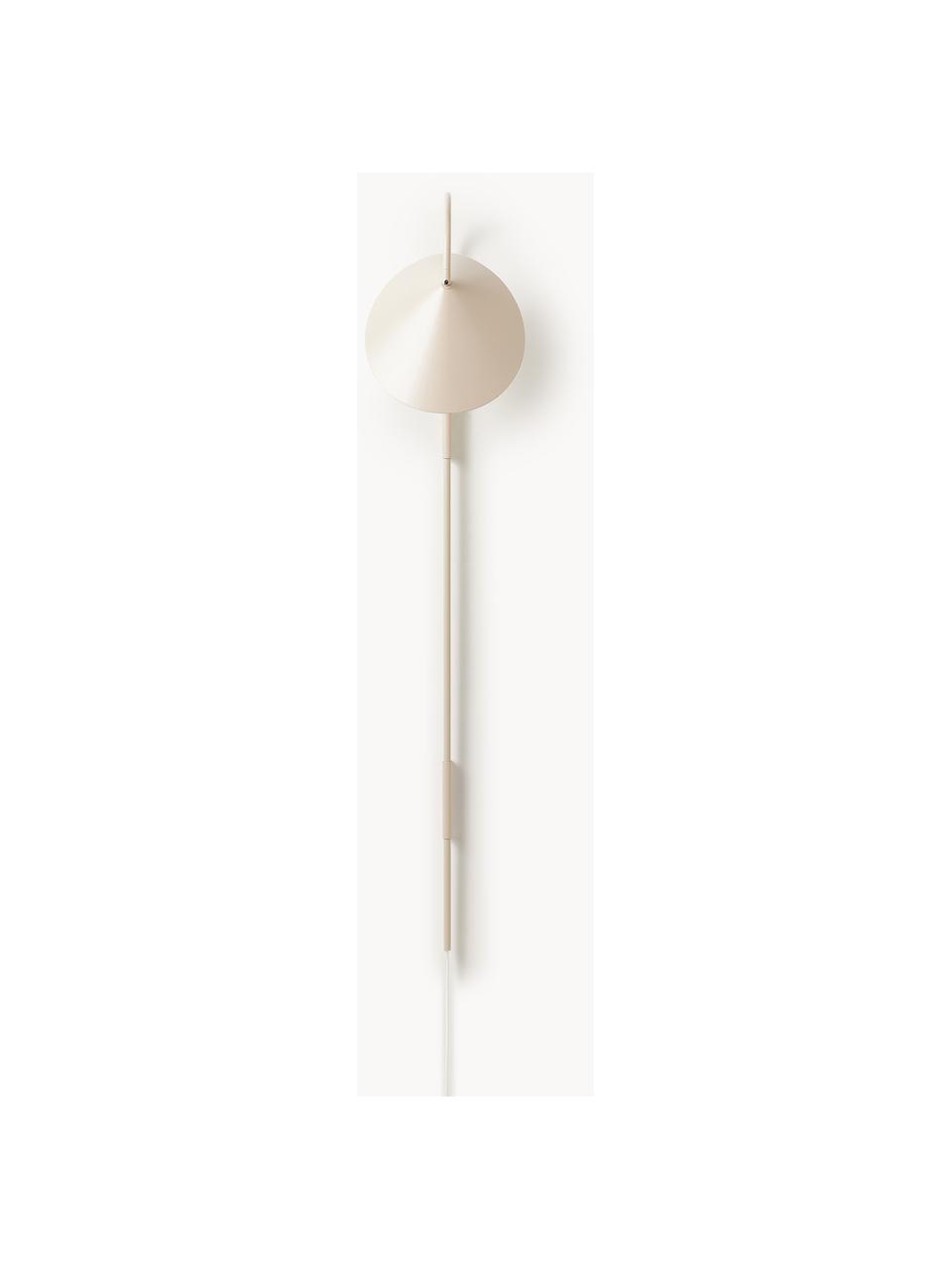 Grande applique murale avec prise secteur Arum, orientable, Beige clair, larg. 44 x haut. 127 cm