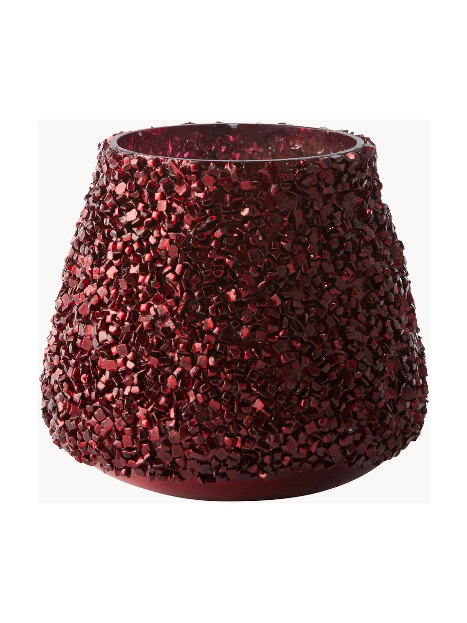 Portalumino artigianale Anolia, Vetro, Rosso vino, Ø 9 x Alt. 8 cm