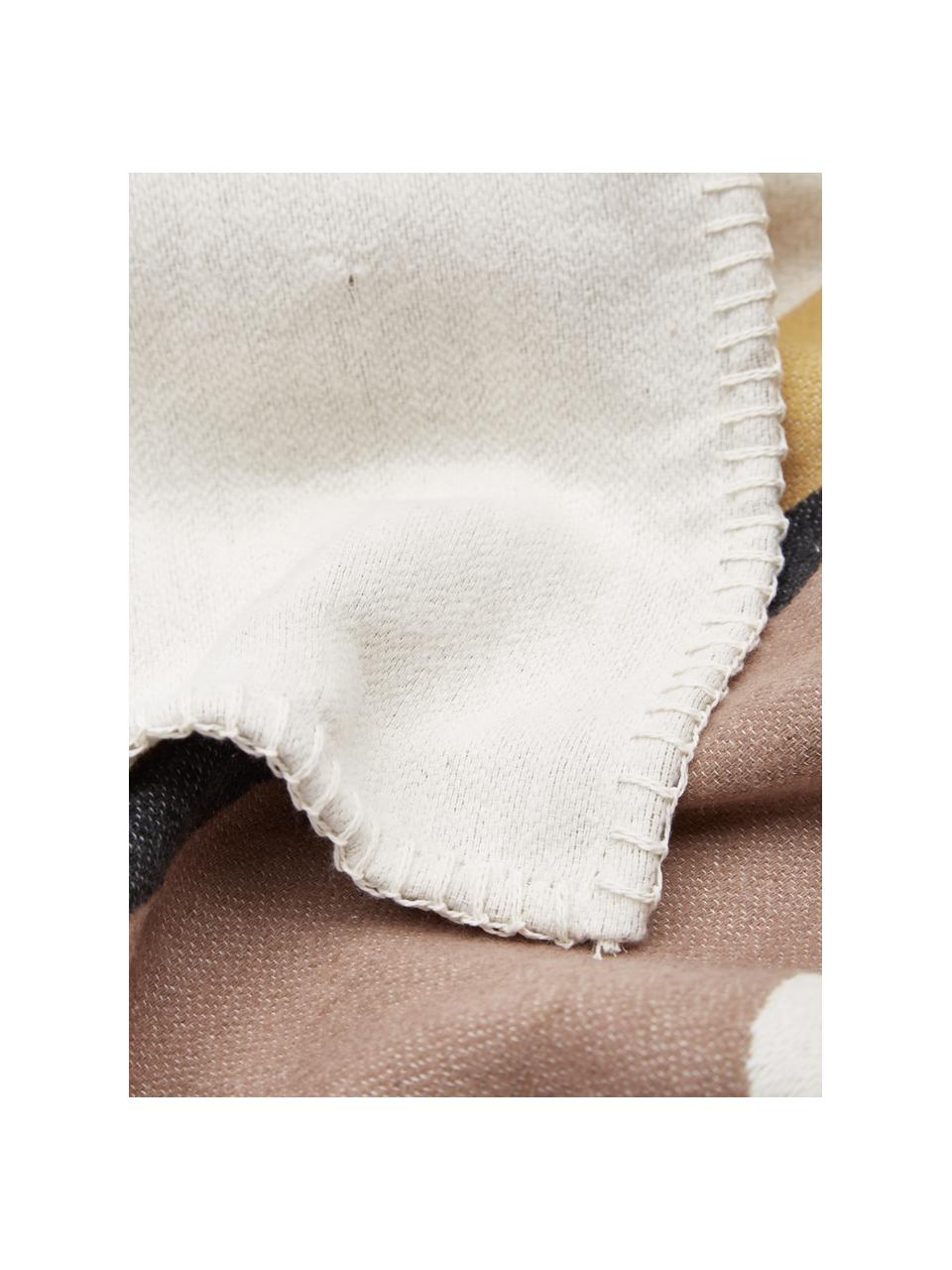 Manta de algodón Nova, 85% algodón, 8% viscosa, 7% poliacrílico, Crema, An 145 x L 220 cm