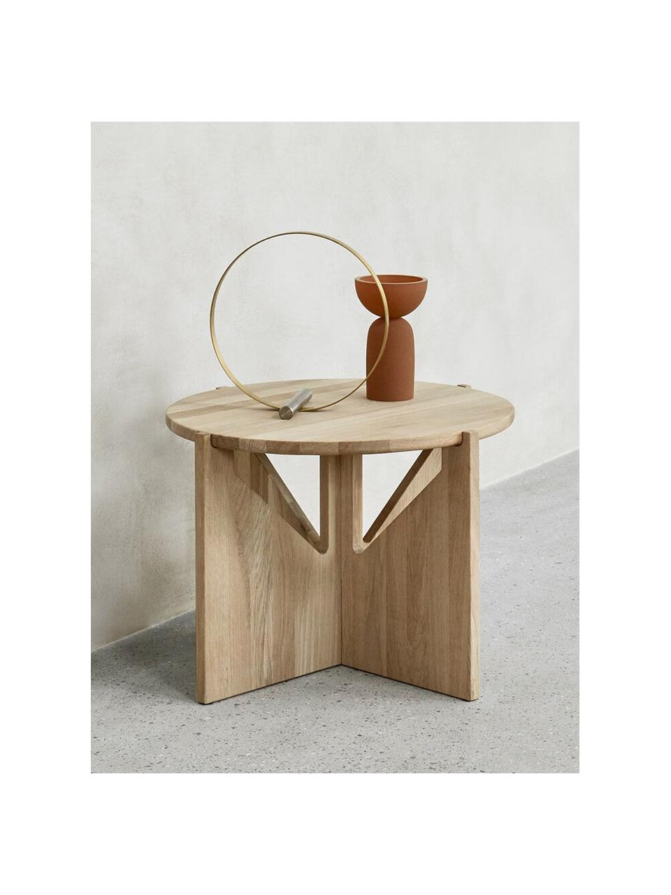Runder Couchtisch Future aus Eichenholz, Massives Eichenholz, FSC-zertifiziert, Eichenholz, Ø 78 cm