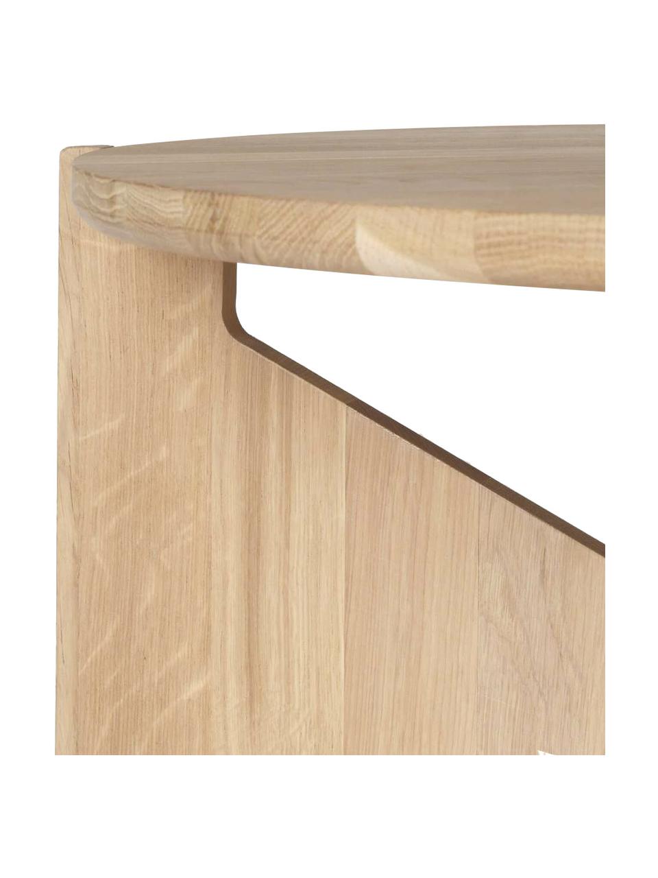 Kulatý konferenční stolek z dubového dřeva Future, Masivní dubové dřevo, certifikace FSC, Dubové dřevo, Ø 52 cm