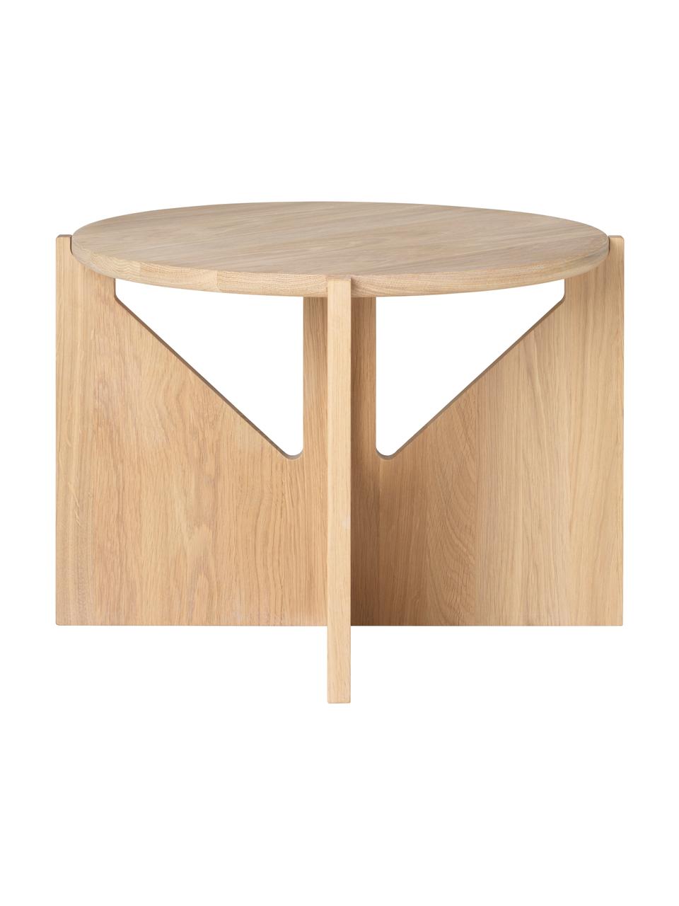 Table basse ronde en bois de chêne Future, Bois de chêne massif, certifié FSC, Bois de chêne, Ø 52 cm