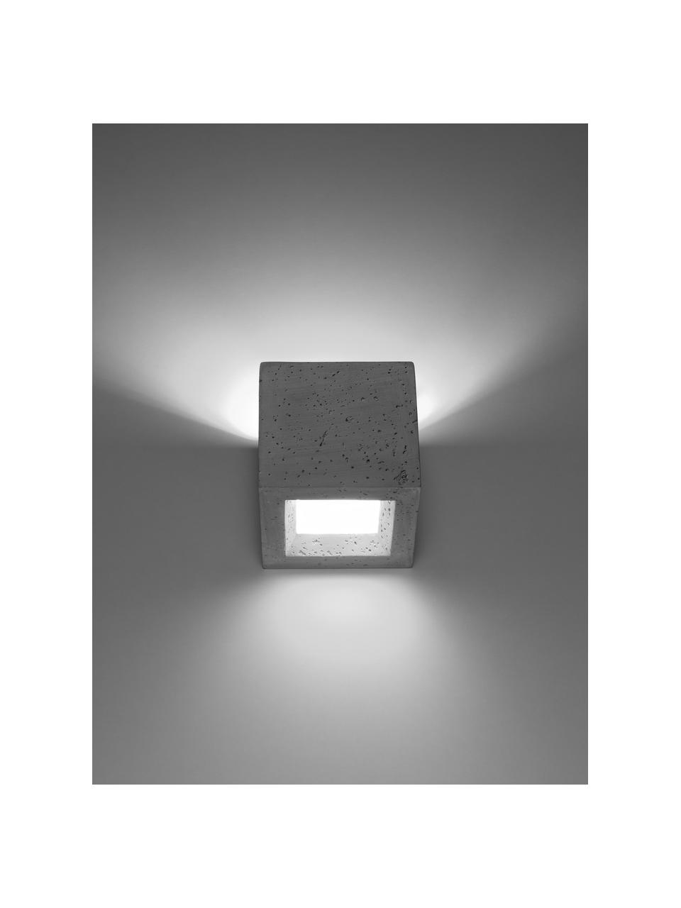 Foco artesanal de cemento Leo, Pantalla: cemento, Gris claro, blanco, An 12 x Al 12 cm