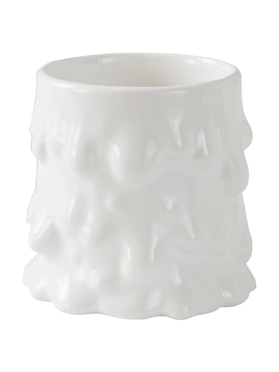 Mugs de forme organique Lumi, 2 pièces, Porcelaine dolomitique, Blanc, Ø 9 x haut. 8 cm, 230 ml