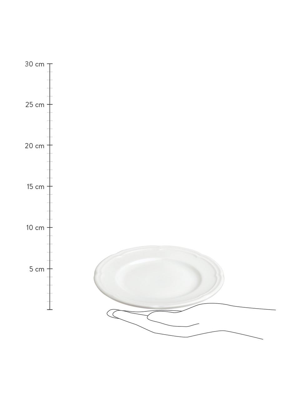 Raňajkový tanier z porcelánu Ouverture, 6 ks, Porcelán, Biela, Ø 16 cm