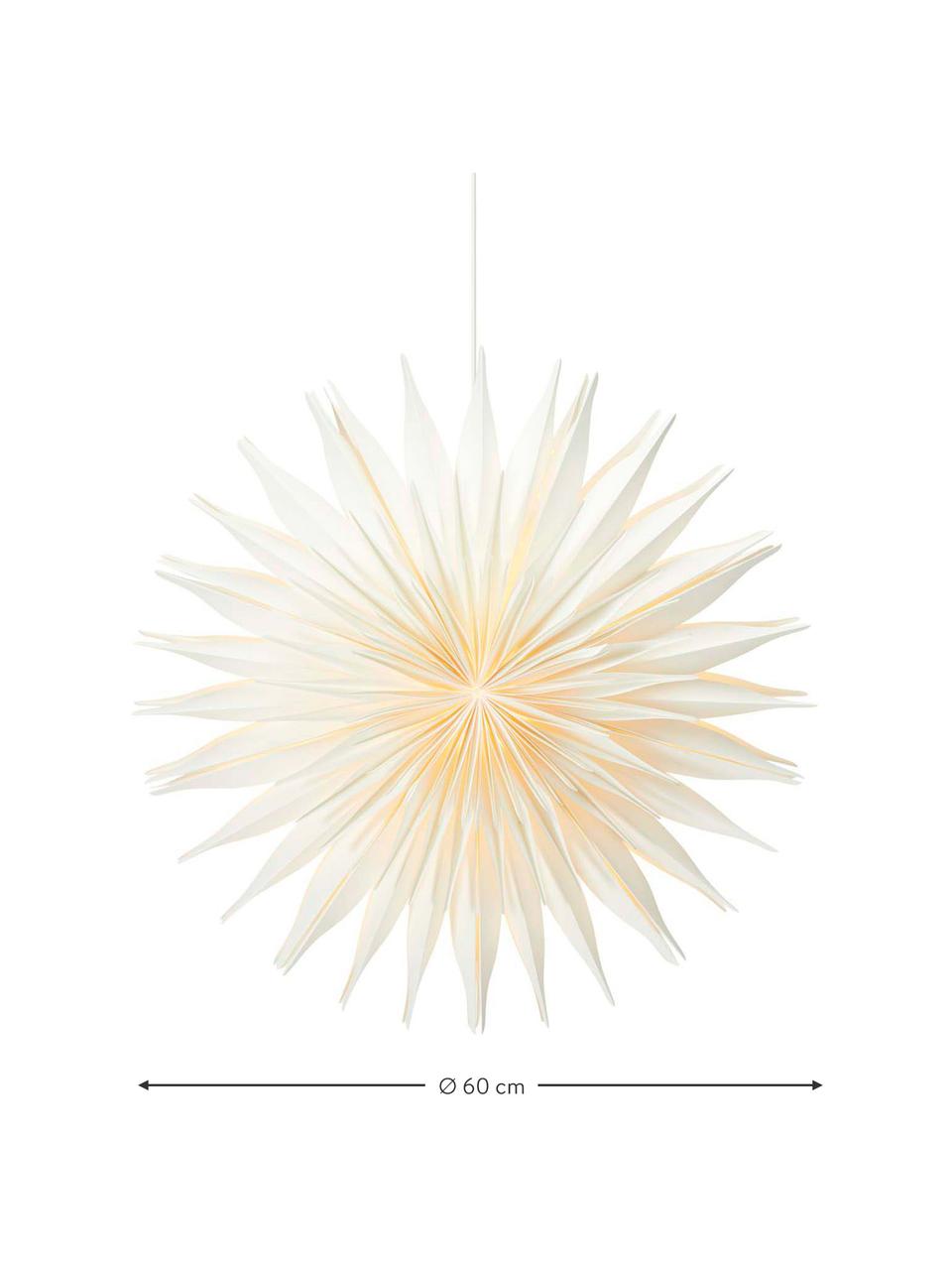 Estrella de Navidad Lovisa, Papel, Blanco, Ø 60 cm