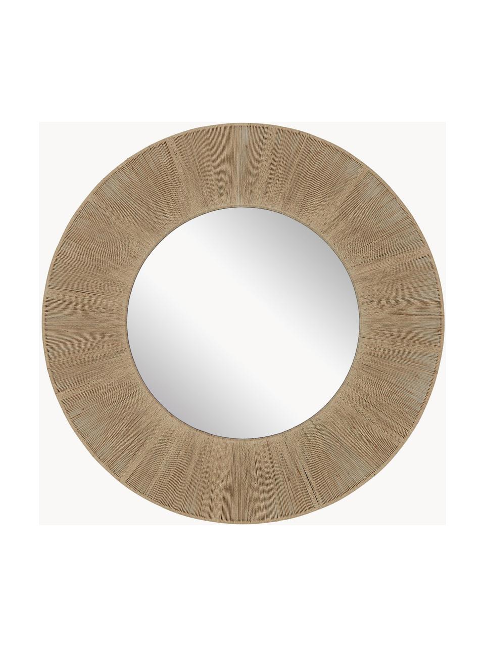 Espejo de pared redondo de cuerda Citra, Beige, Ø 90 x F 3 cm