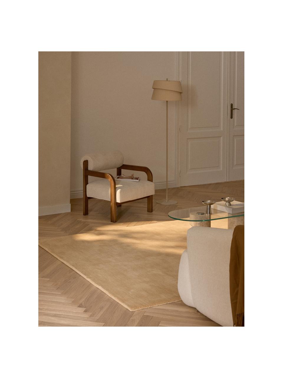 Tapis en laine tissé à la main Zayne, Ocre, larg. 80 x long. 150 cm (taille XS)