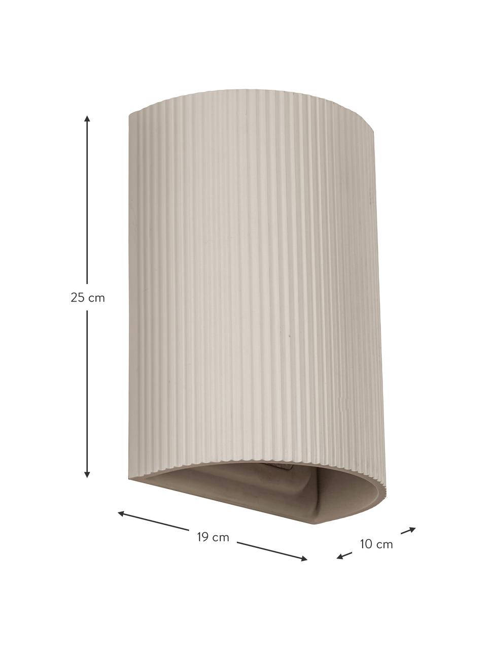 Nástěnné svítidlo Hilko, Béžová, Š 19 cm, V 25 cm