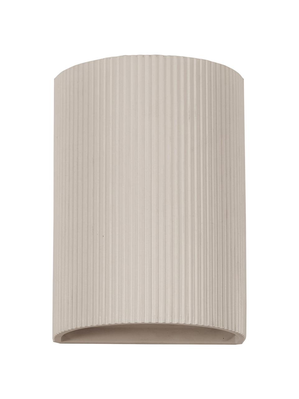 Aplique Hilko, Pantalla: resina, Beige, An 19 x Al 25 cm