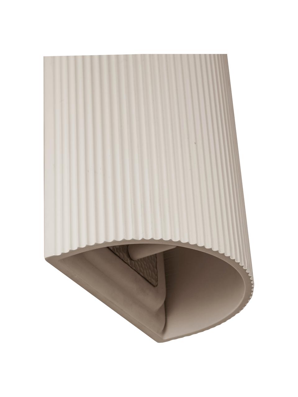 Wandleuchte Hilko, Lampenschirm: Kunstharz, Beige, B 19 x H 25 cm