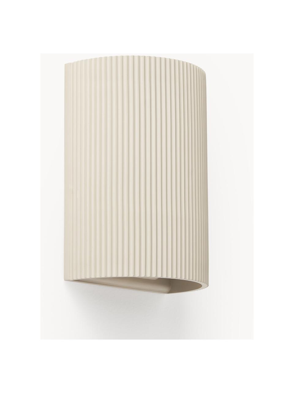 Wandlamp Hilko, Lampenkap: kunsthars, Beige, B 19 x H 25 cm