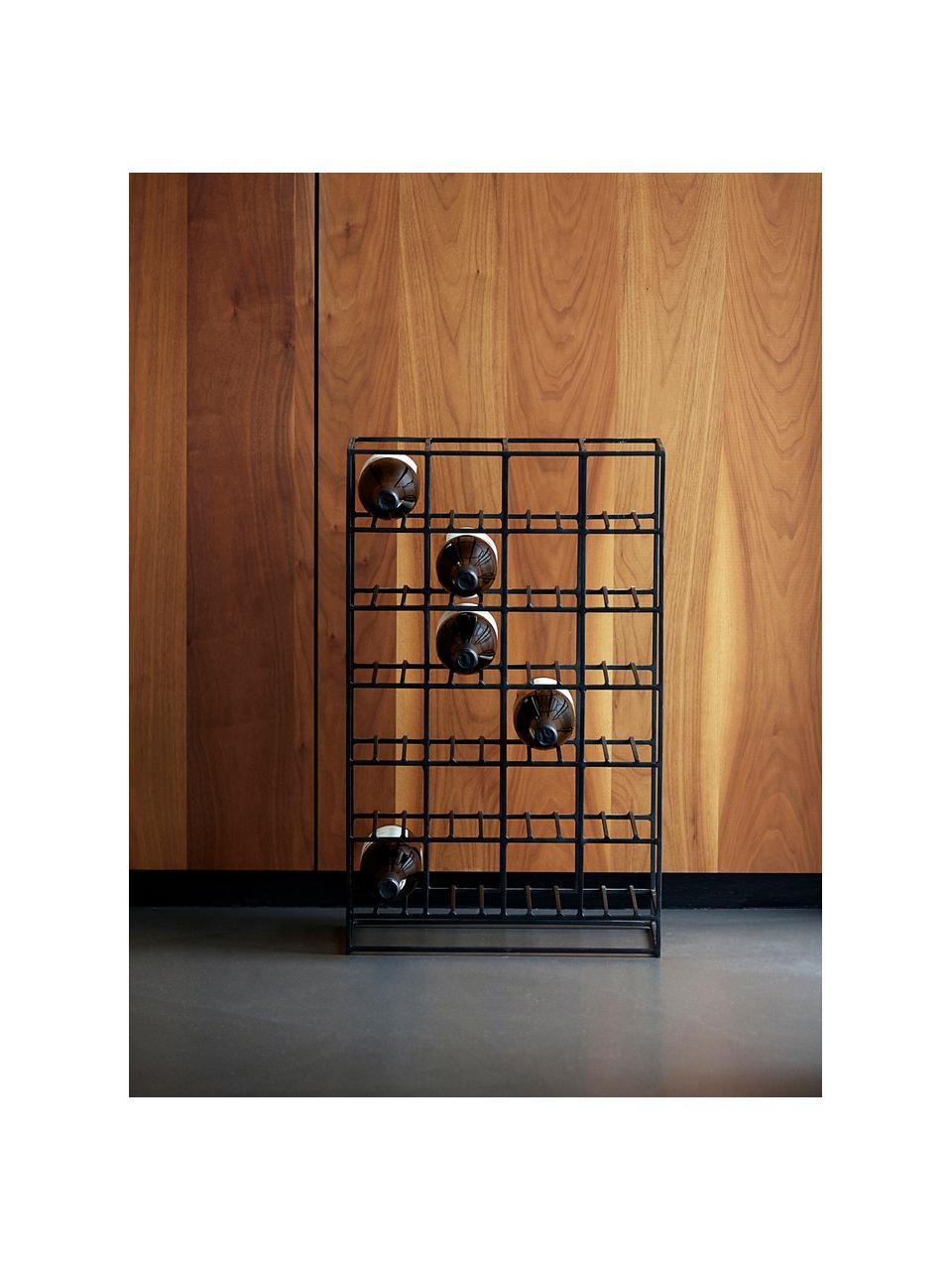 Botellero Gilbert, para 24 botellas, Metal recubierto, Negro, An 41 x Al 67 cm