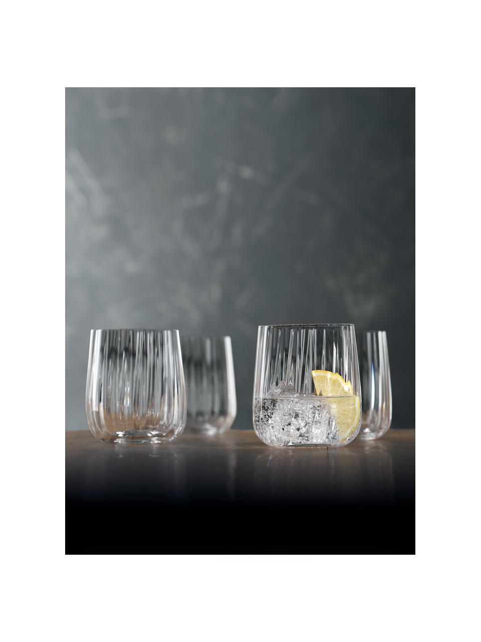 Kristall-Gläser Life Style, 4 Stück, Kristallglas, Transparent, Ø 8 x H 9 cm, 340 ml