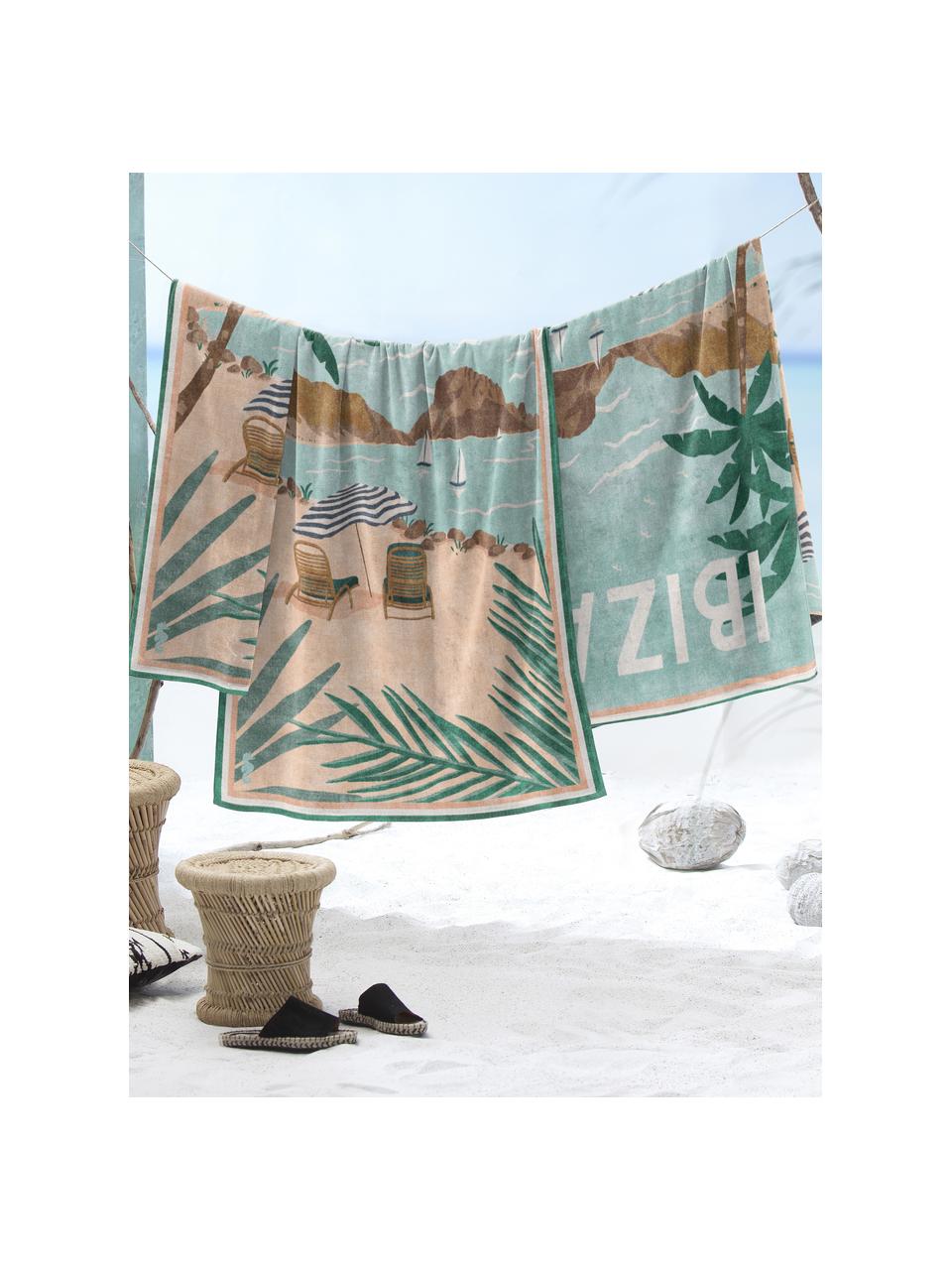 Serviette de plage Ibiza, Multicolore, larg. 90 x long. 170 cm