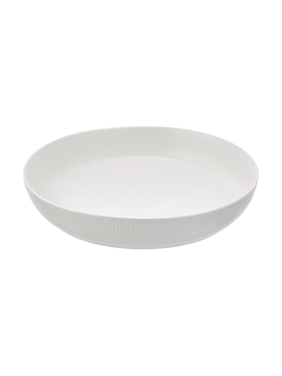 Boles artesanales Sandvig, 4 uds., Porcelana coloreada, Blanco crudo, Ø 24 x Al 4 cm