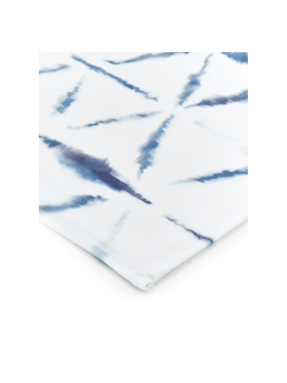 Toalla de playa ligera Shibori, 55% poliéster, 45% algodón
Gramaje ligero 340 g/m², Blanco, azul, An 70 x L 150 cm