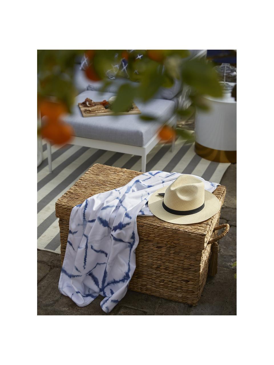 Ręcznik plażowy Shibori, 55% poliester, 45% bawełna
Bardzo niska gramatura, 340 g/m², Biały, niebieski, S 70 x D 150 cm