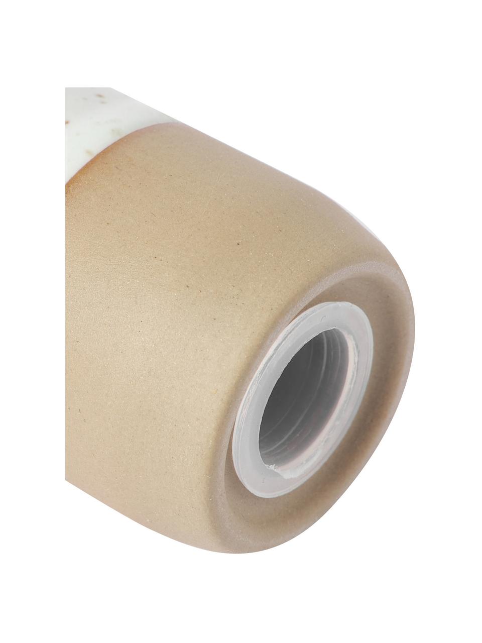 Zout- en peperstrooier Caja, set van 2, Keramiek, Beige, crèmewit, Ø 3 cm, H 6 cm