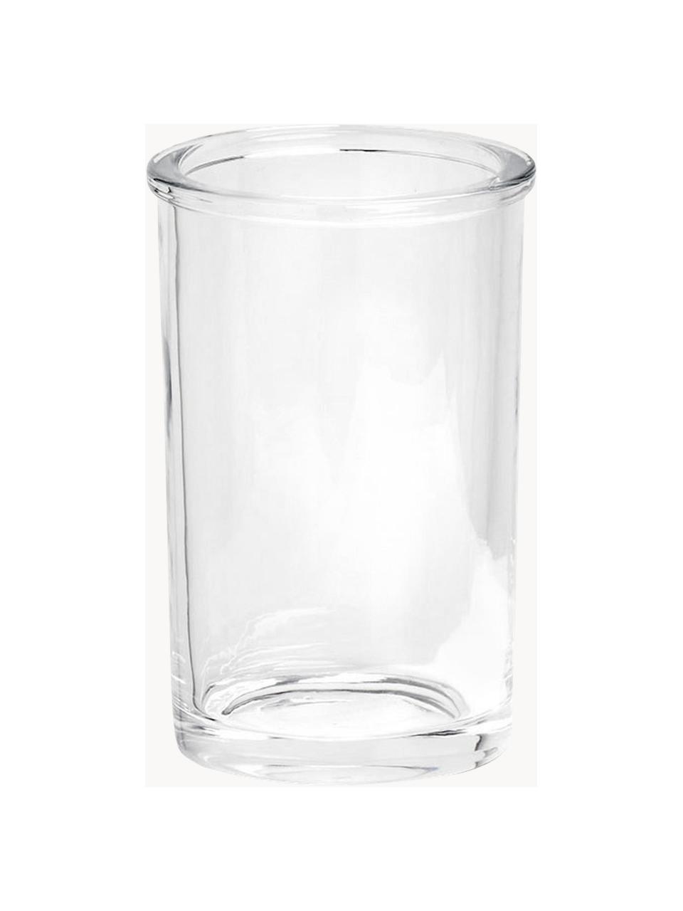 Porta spazzolini in vetro Clear, Vetro, Trasparente, Ø 7 x Alt. 11 cm