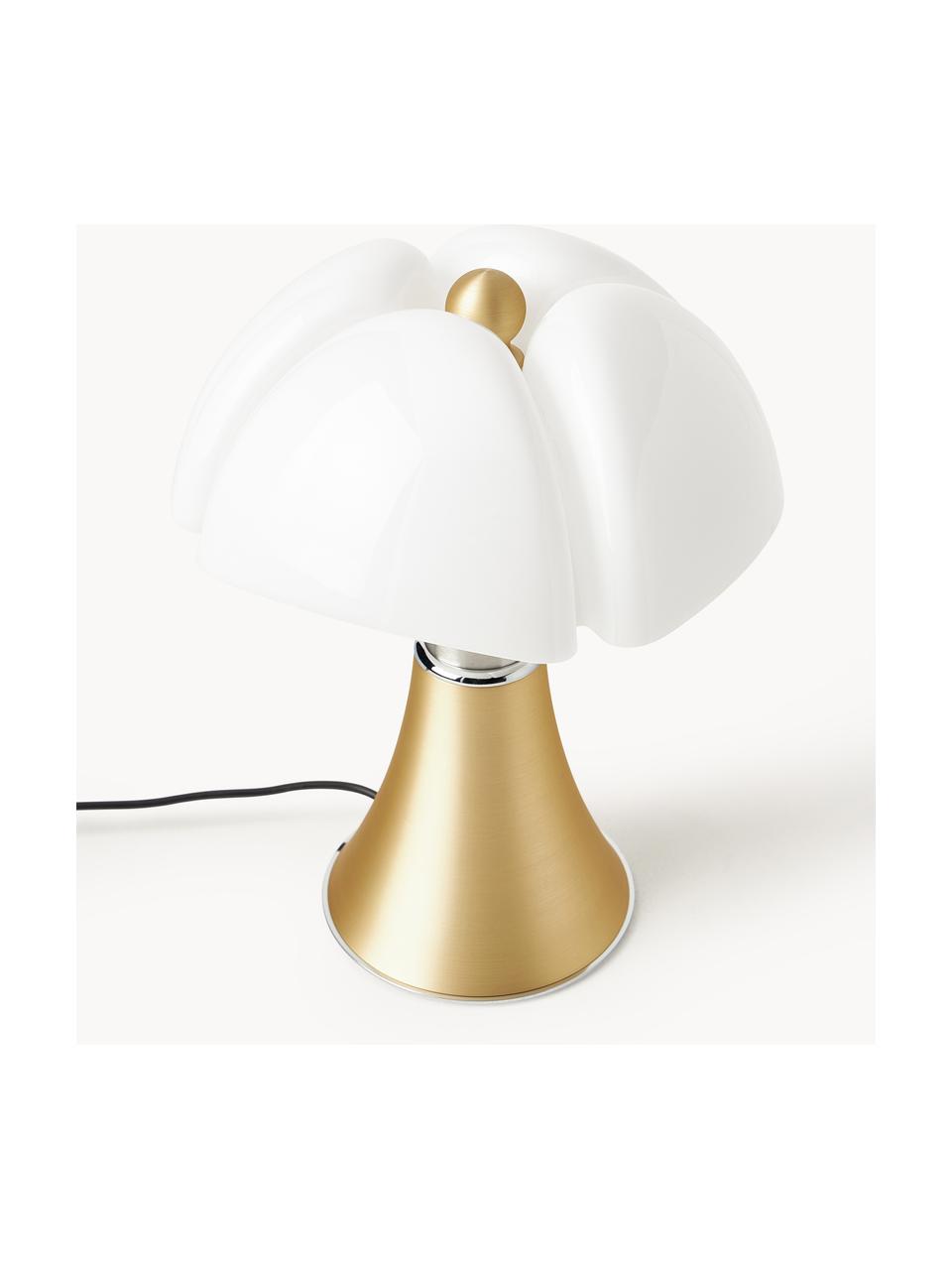 Grande lampe à poser LED à intensité variable Pipistrello, hauteur ajustable, Doré, mat, Ø 40 x haut. 50-62 cm