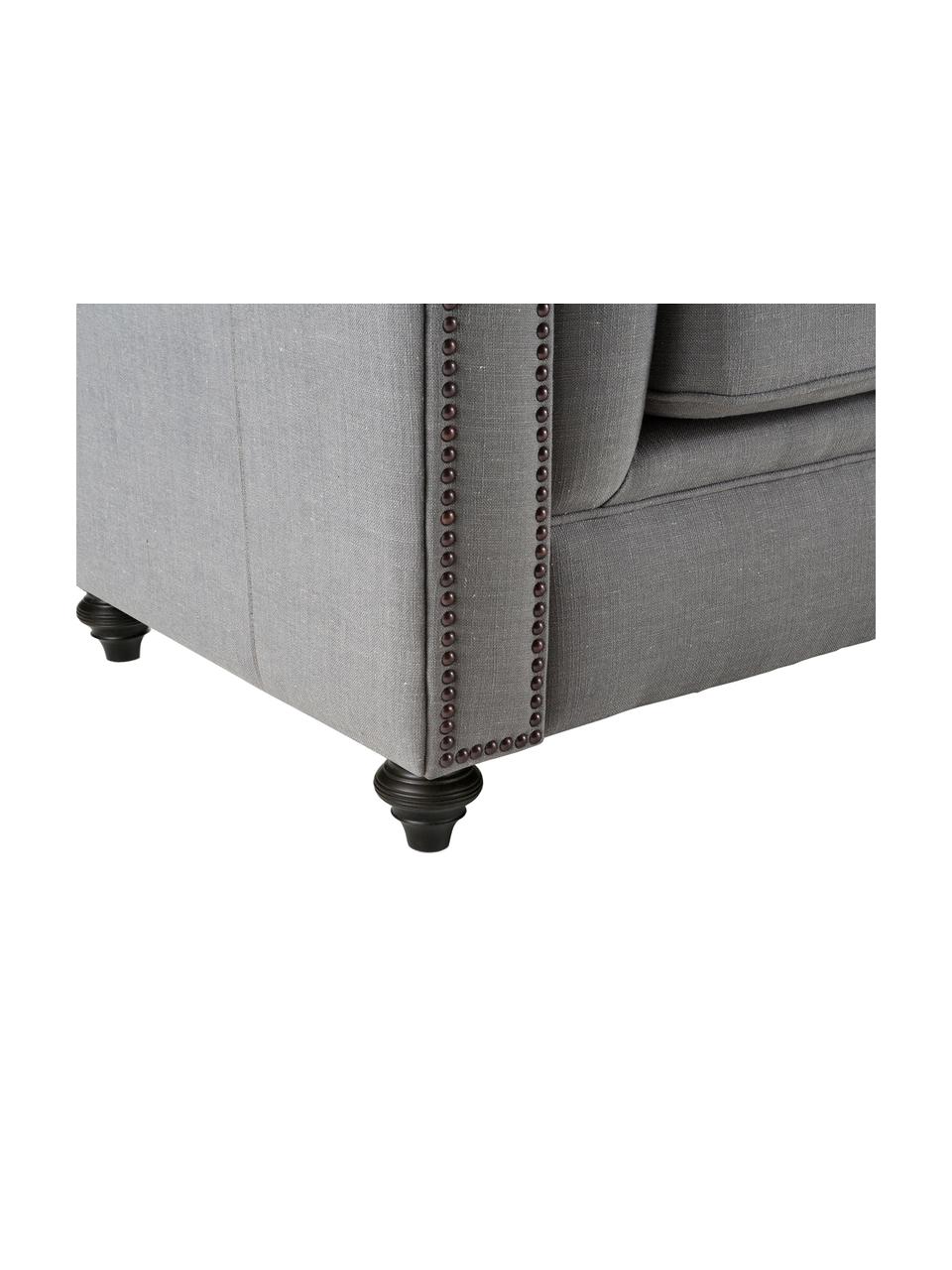 Canapé Chesterfield James (3 places), Gris clair