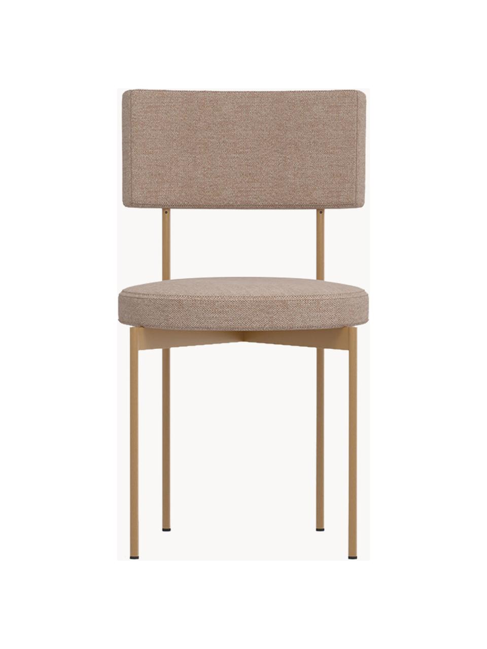 Čalúnená stolička Sedia, Béžová, svetlohnedá, Š 46 x H 54 cm