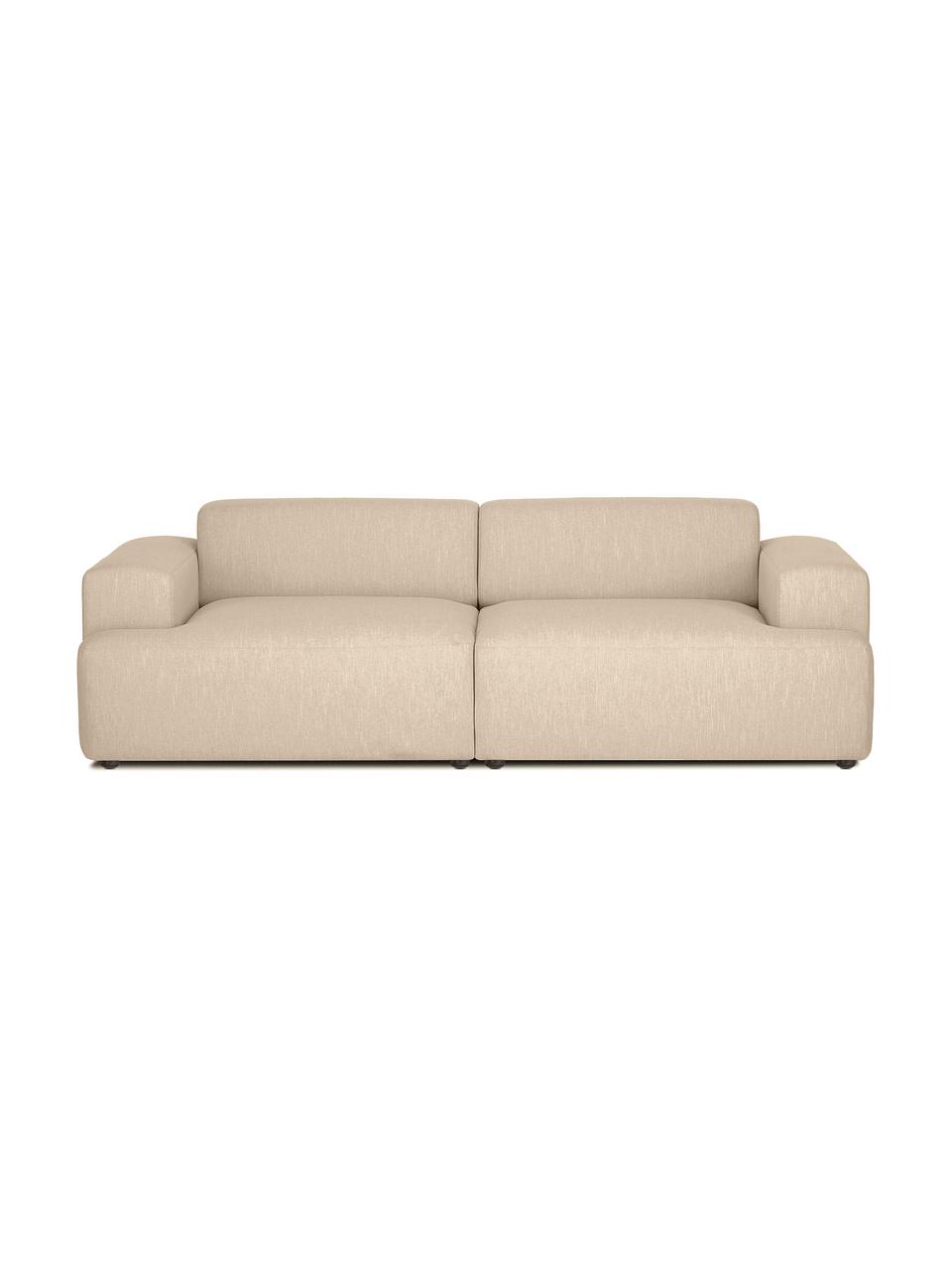 Sofá Melva (3 plazas), Tapizado: 100% poliéster Alta resis, Estructura: madera de pino maciza, ce, Patas: plástico, Tejido beige oscuro, An 238 x F 101 cm