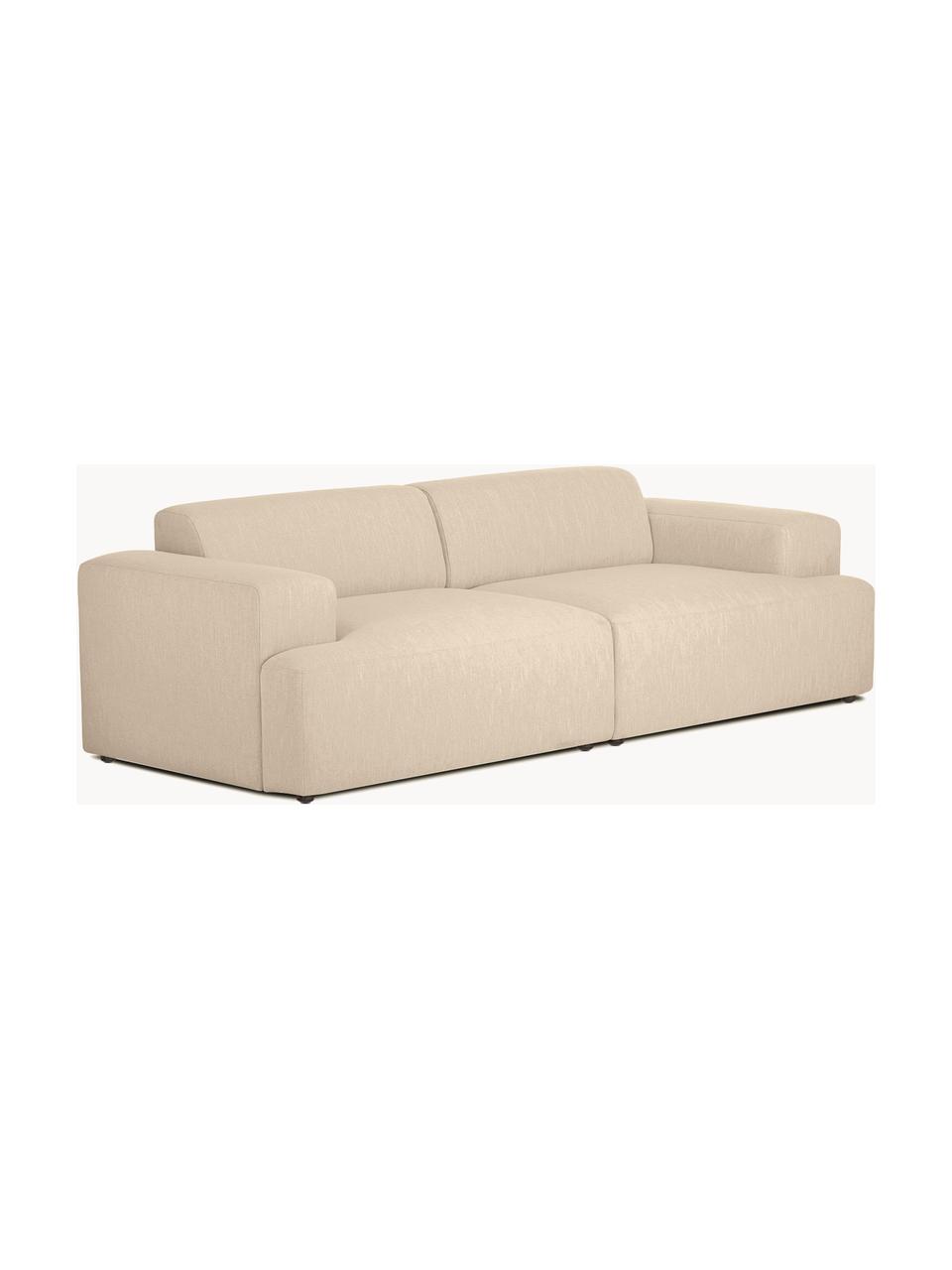 Sofa Melva (3-Sitzer), Bezug: 100% Polyester Der hochwe, Gestell: Massives Kiefernholz, Spa, Webstoff Beige, B 238 x T 101 cm