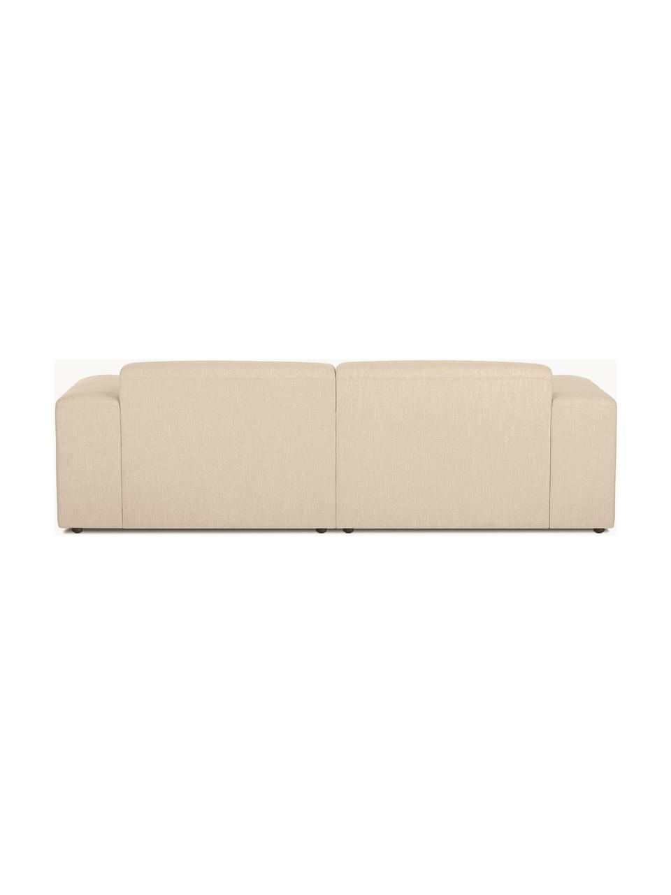 Sofa Melva (3-Sitzer), Bezug: 100% Polyester Der hochwe, Gestell: Massives Kiefernholz, Spa, Füße: Kunststoff Dieses Produkt, Webstoff Beige, B 238 x T 101 cm