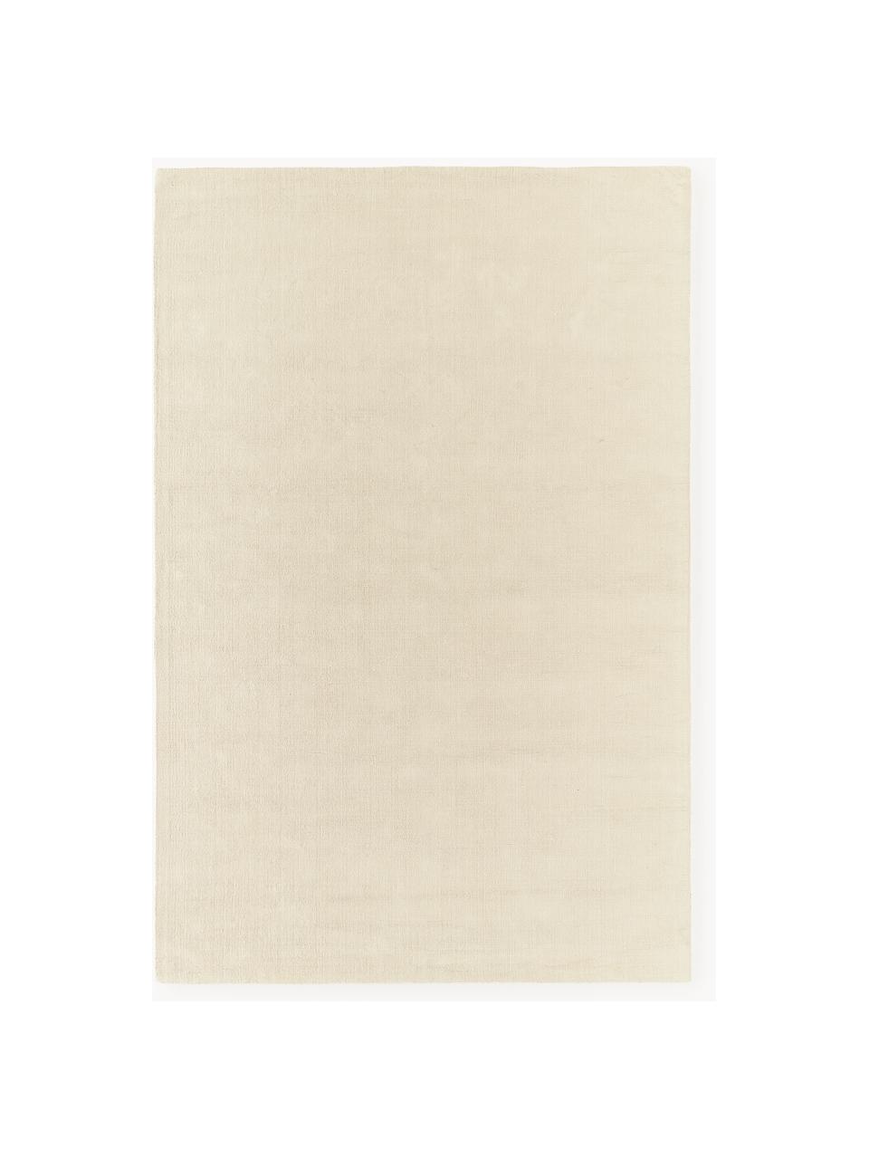 Handgewebter Baumwollteppich Lora, 100 % Baumwolle, GRS-zertifiziert, Hellbeige, B 80 x L 150 cm (Größe XS)