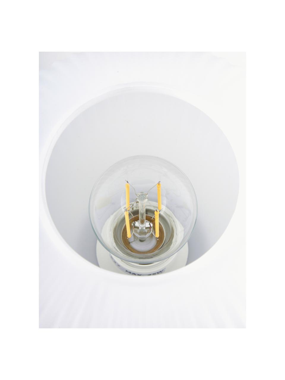 Lampada da tavolo piccola in vetro opalino Charles, Paralume: vetro opale, Bianco, nero, Ø 20 x Alt. 20 cm